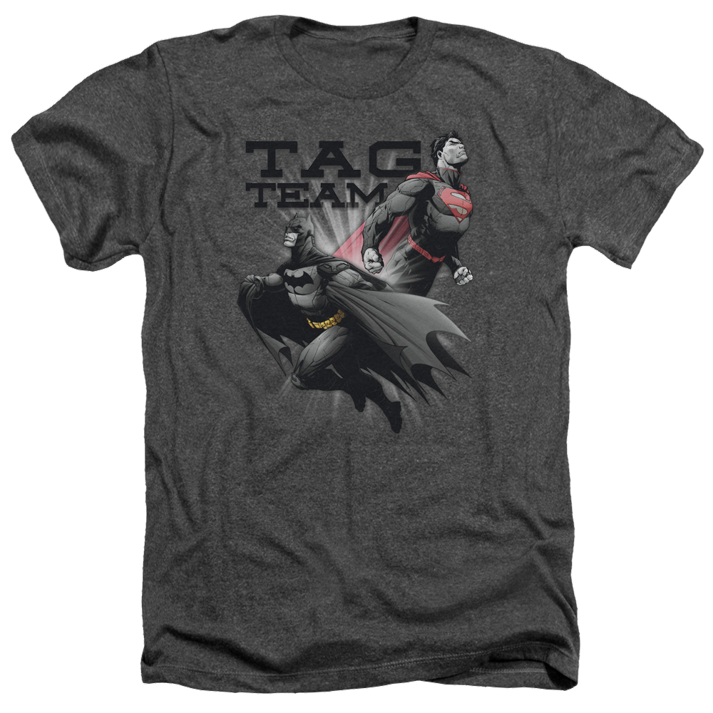 Justice League Tag Team Men's Heather T-Shirt Men's Heather T-Shirt Justice League