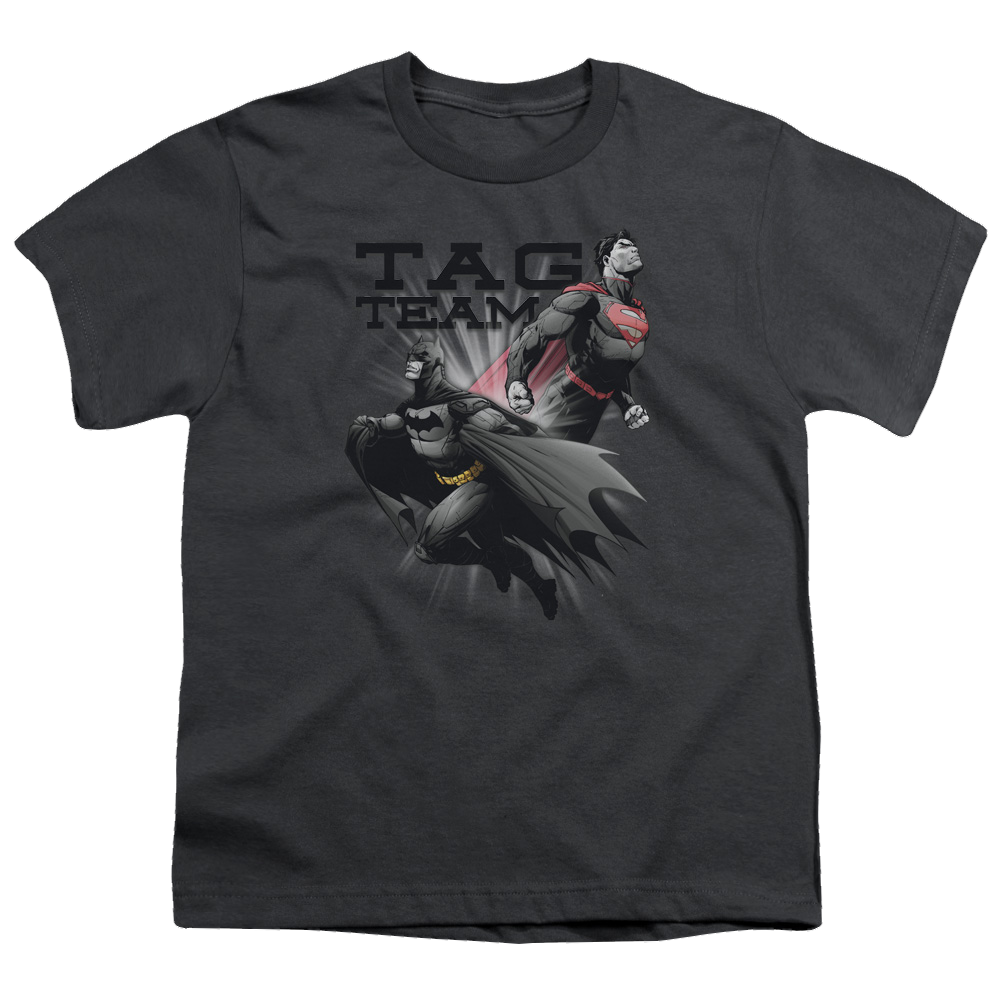 Justice League Tag Team - Youth T-Shirt Youth T-Shirt (Ages 8-12) Justice League
