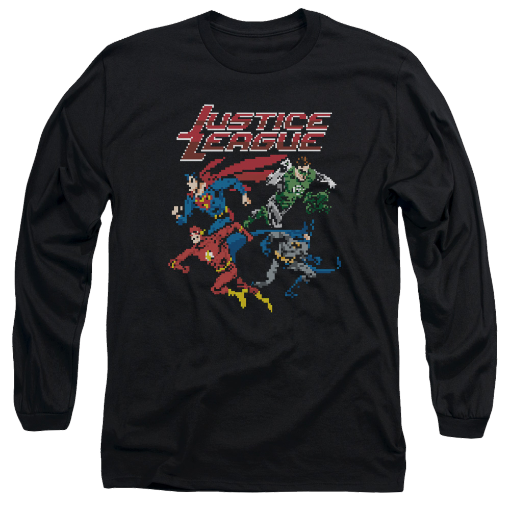Justice League Pixel League Men's Long Sleeve T-Shirt Men's Long Sleeve T-Shirt Justice League