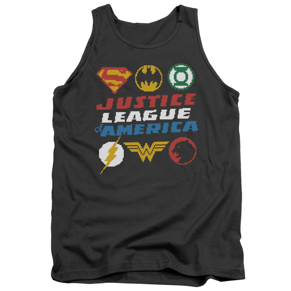 Justice League Pixel Logos Men's Tank Men's Tank Justice League