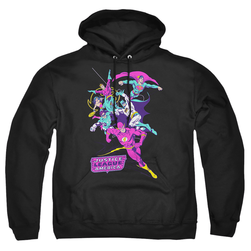 Justice League Colorful League Pullover Hoodie Pullover Hoodie Justice League