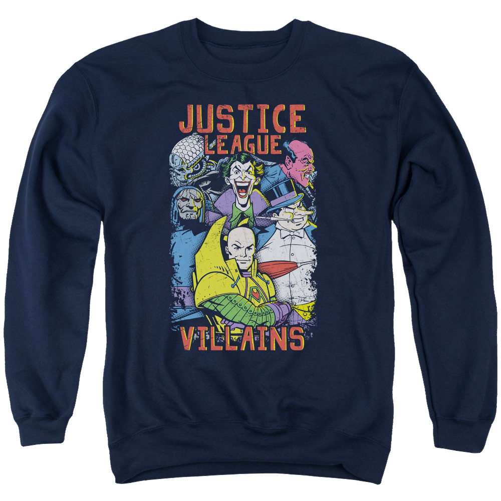 Justice League Villains Men's Crewneck Sweatshirt Men's Crewneck Sweatshirt Justice League