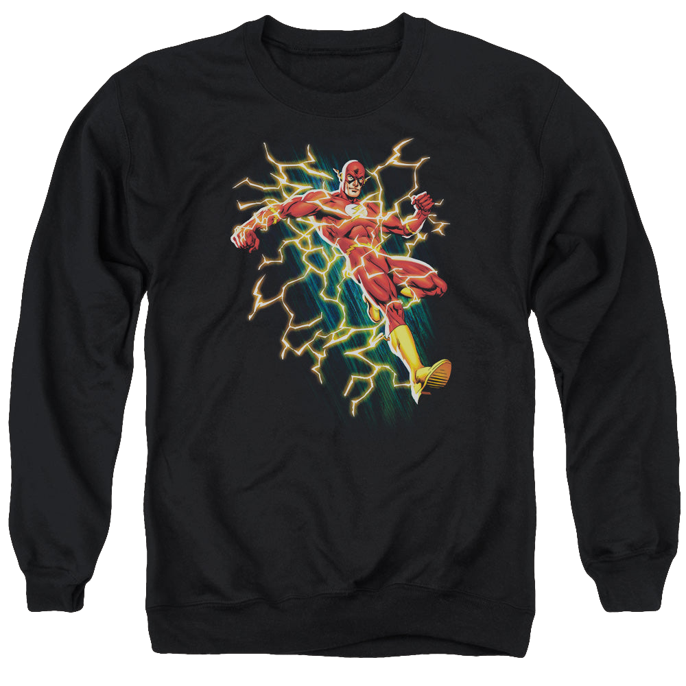 Flash, The Flash Symbol Knockout - Men's Crewneck Sweatshirt Men's Crewneck Sweatshirt The Flash