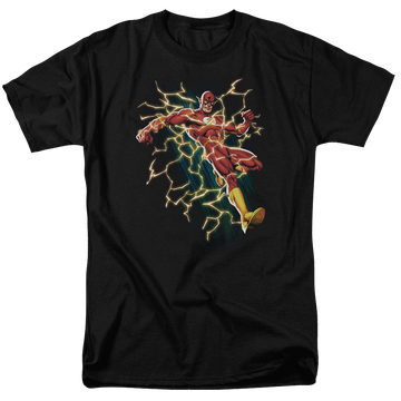 Black men's regular fit t-shirt with Flash Symbol Knockout graphic