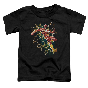 Black toddler t-shirt with Flash Symbol Knockout graphic