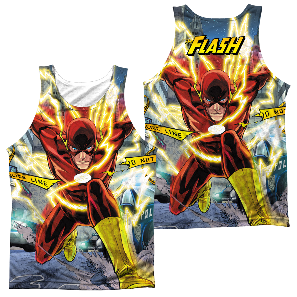 Justice League Police Line Men's All Over Print Tank Men's All Over Print Tank Justice League