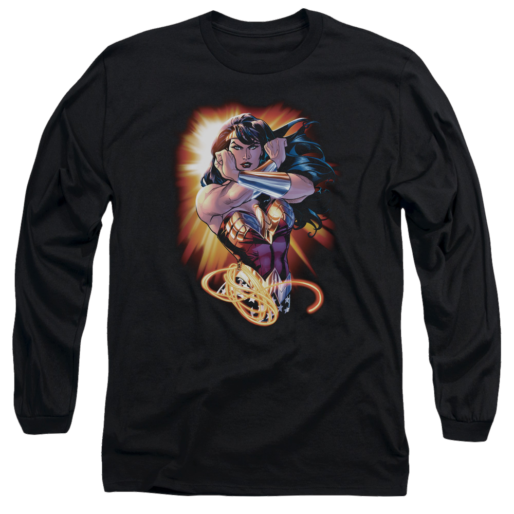Justice League Wonder Rays Men's Long Sleeve T-Shirt Men's Long Sleeve T-Shirt Wonder Woman