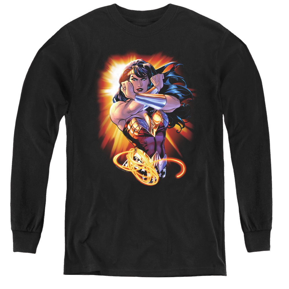 Wonder Woman Wonder Rays - Youth Long Sleeve T-Shirt Youth Long Sleeve T-Shirt Wonder Woman