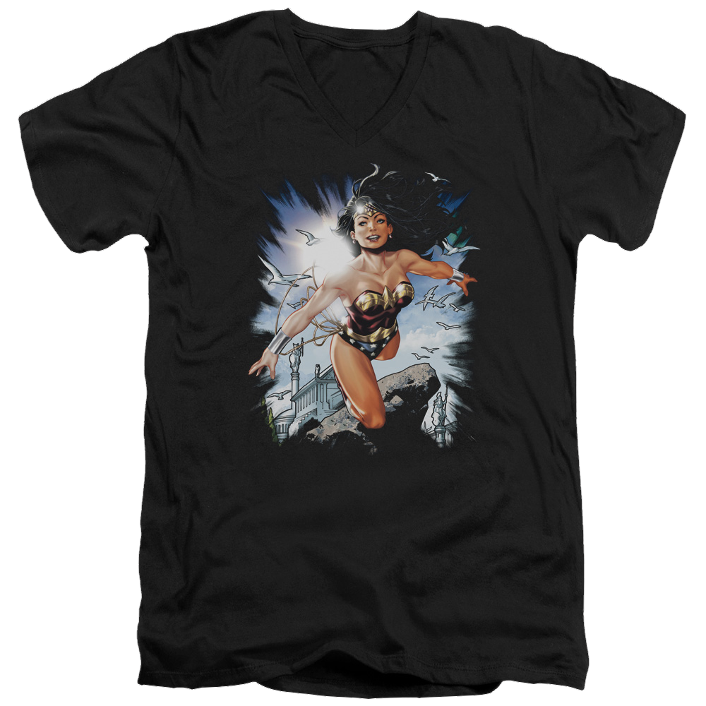 Justice League Of Themyscira Men's V-Neck T-Shirt Men's V-Neck T-Shirt Wonder Woman