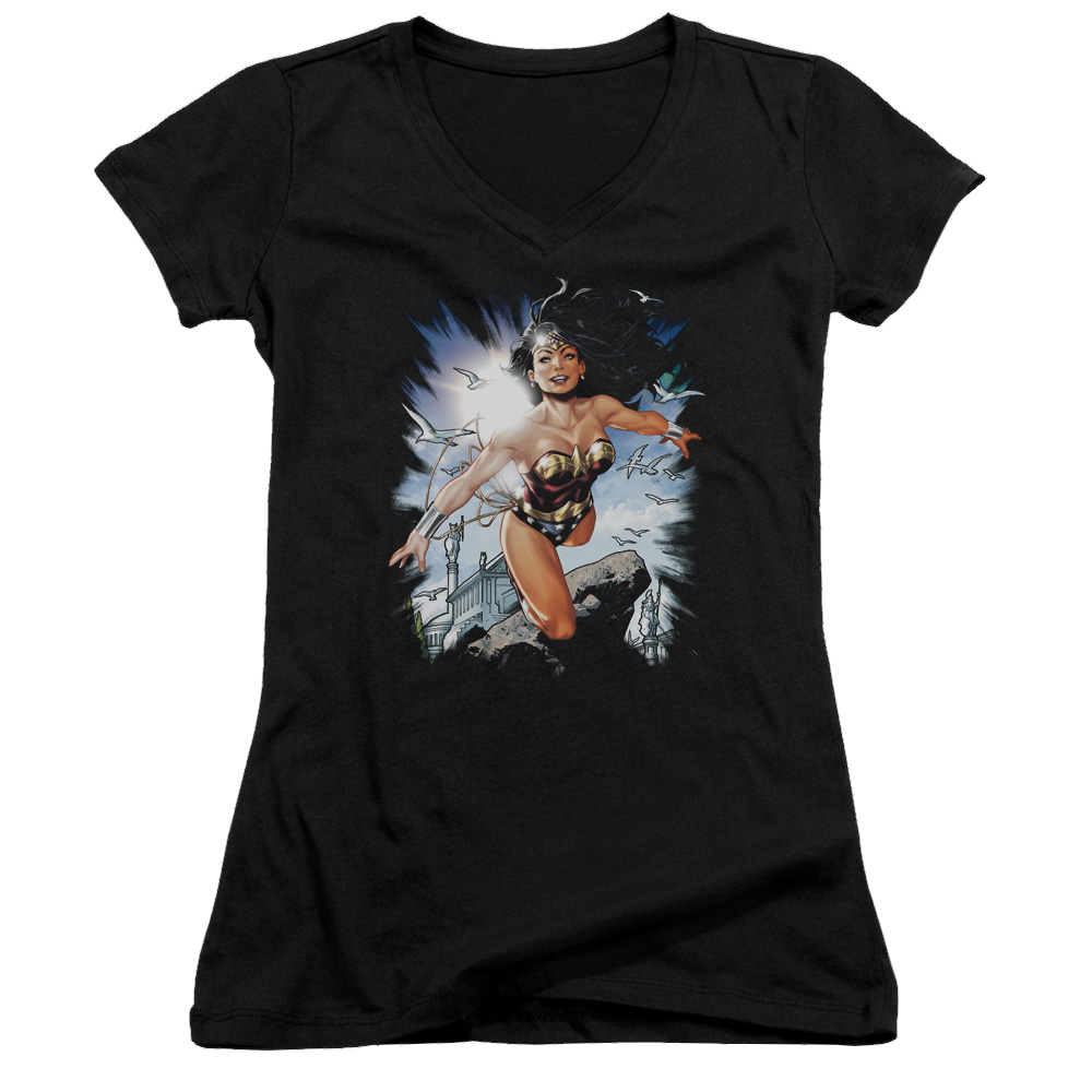 Justice League Of Themyscira Juniors V-Neck T-Shirt Juniors V-Neck T-Shirt Wonder Woman