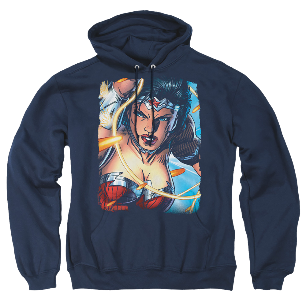 Justice League Scowl Pullover Hoodie Pullover Hoodie Wonder Woman