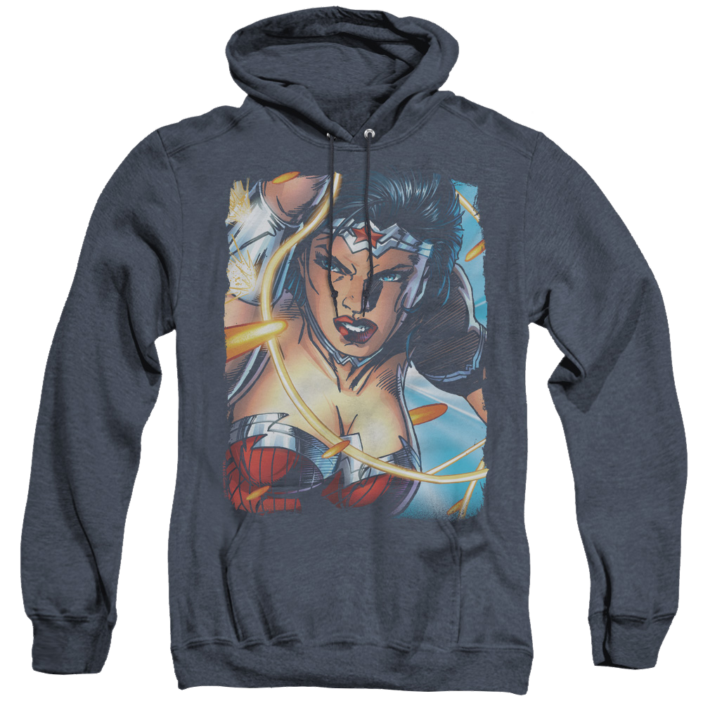 Wonder Woman Scowl - Heather Pullover Hoodie Heather Pullover Hoodie Wonder Woman