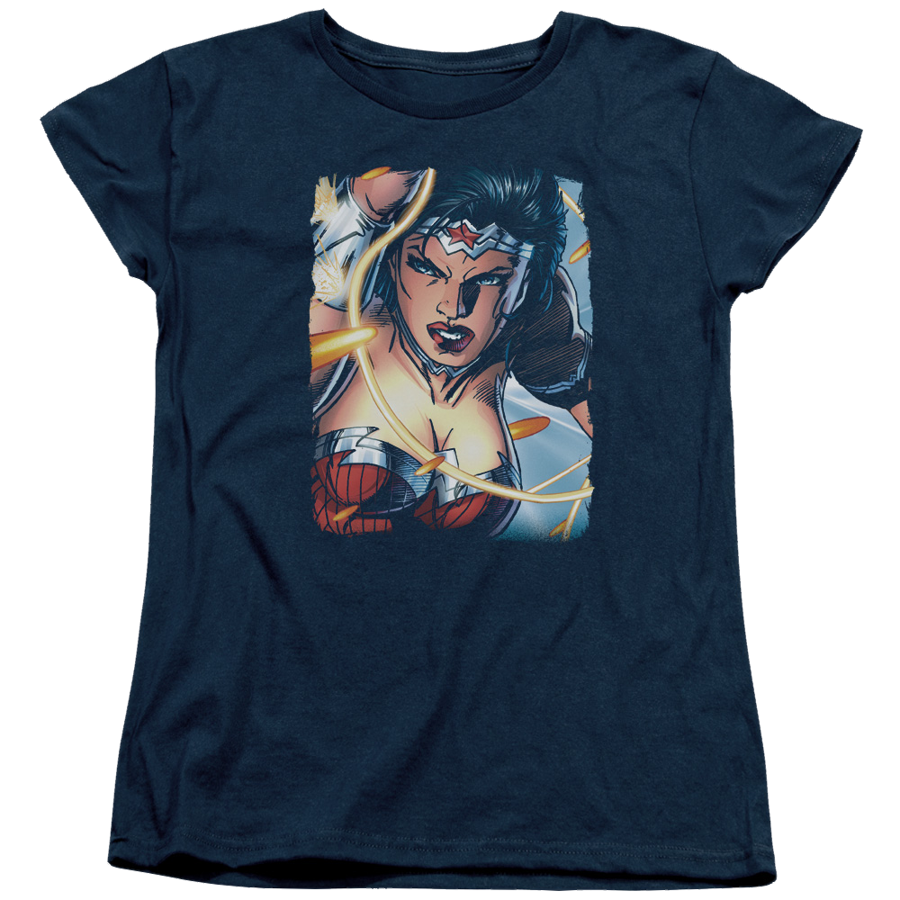 Justice League Scowl Women's T-Shirt Women's T-Shirt Wonder Woman