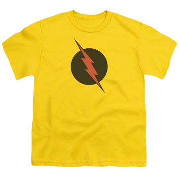 Yellow youth t-shirt for ages 8 to 12 with The Flash Reverse Flash graphic