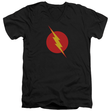 Black men's v-neck t-shirt with The Flash Reverse Flash graphic