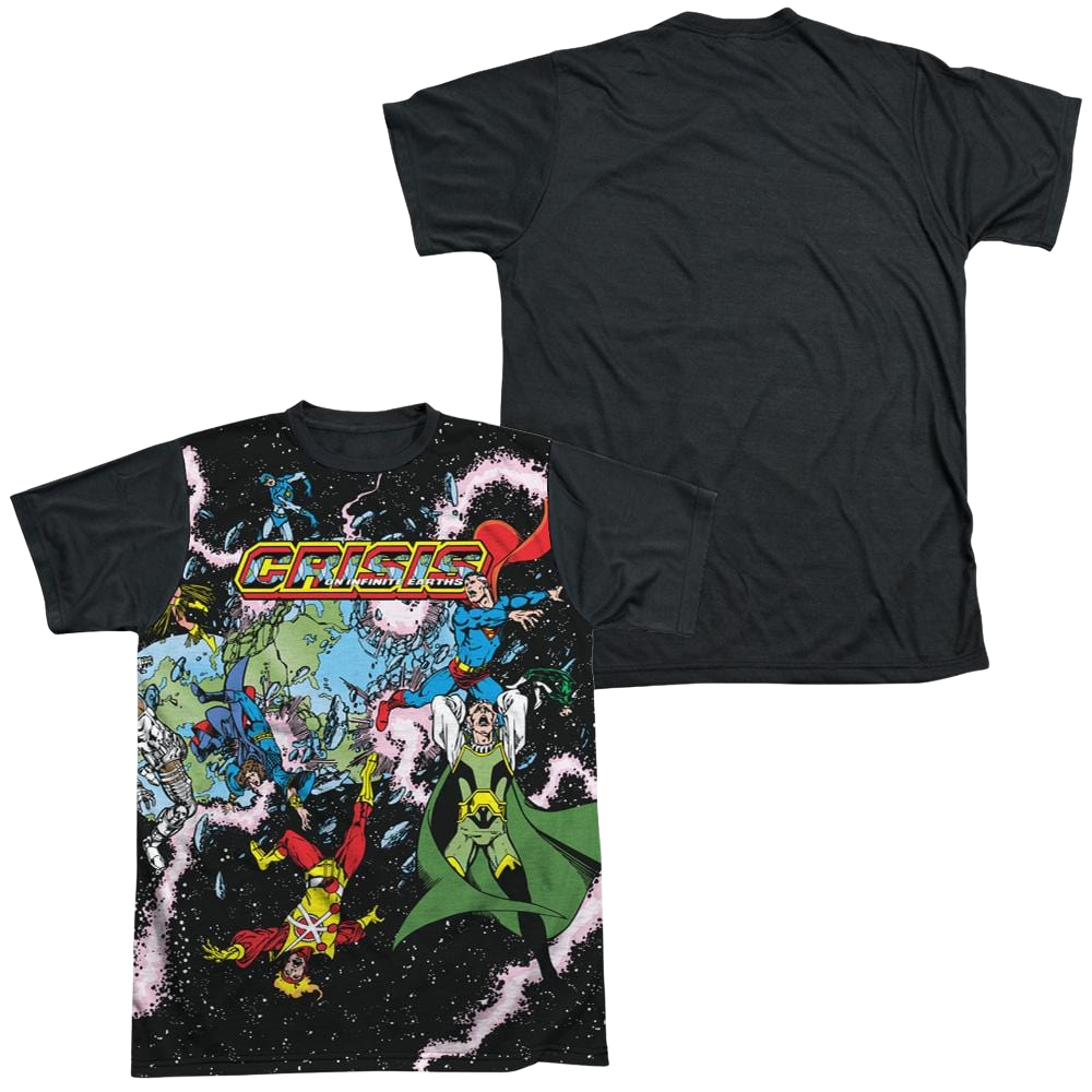 Justice League Crisis Variant Men's Black Back T-Shirt Men's Black Back T-Shirt Justice League