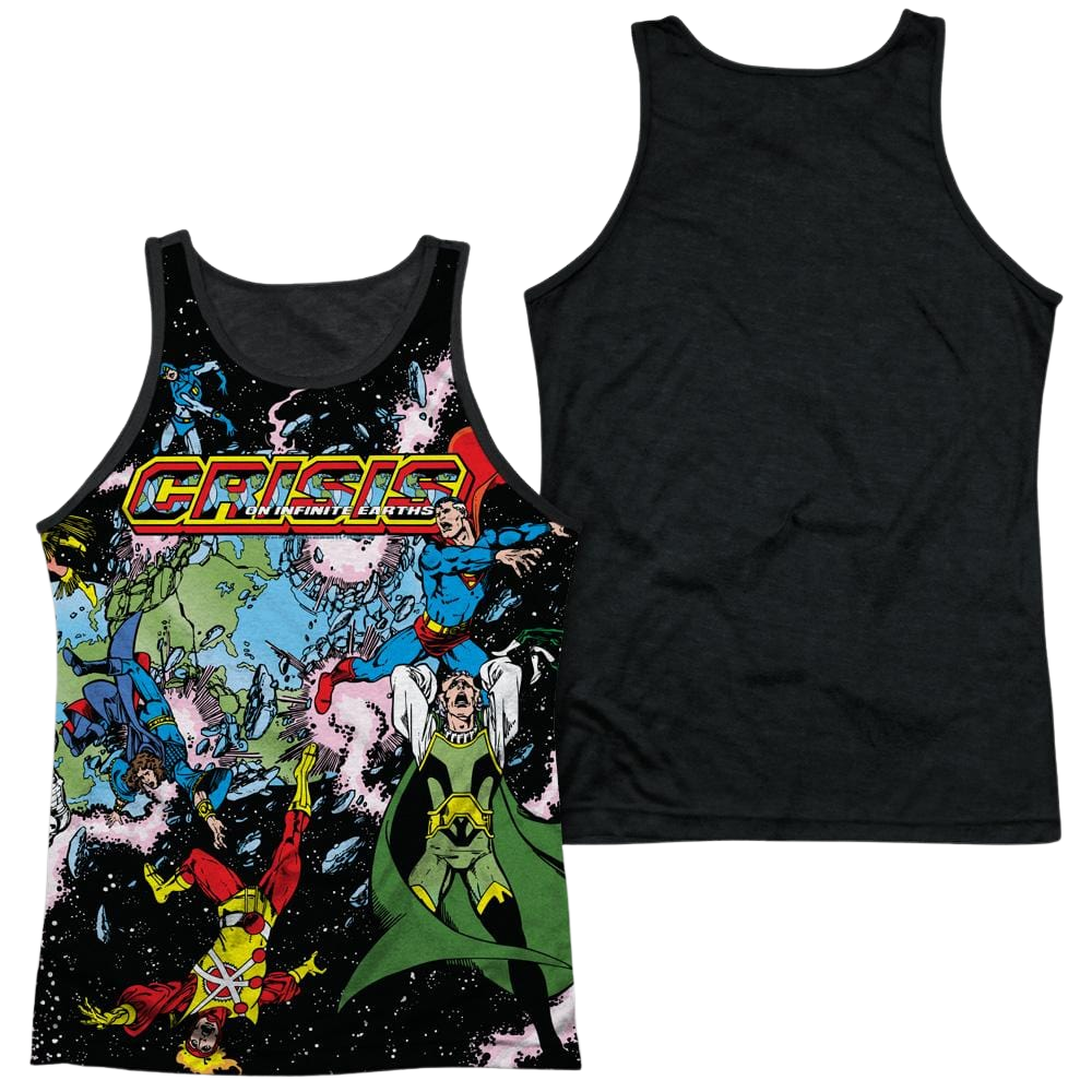 Justice League Crisis Variant Men's Black Back Tank Men's Black Back Tank Justice League