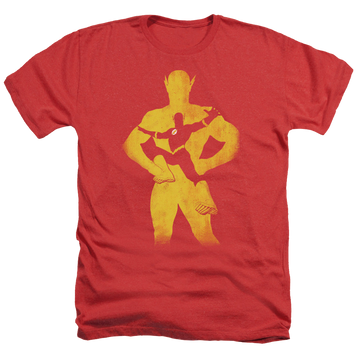 Red men's heather t-shirt with Flash Knockout graphic