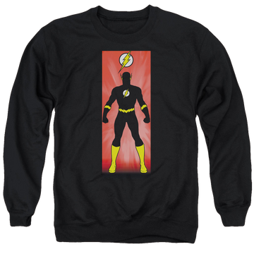 Black men's crewneck sweatshirt with Flash Block graphic