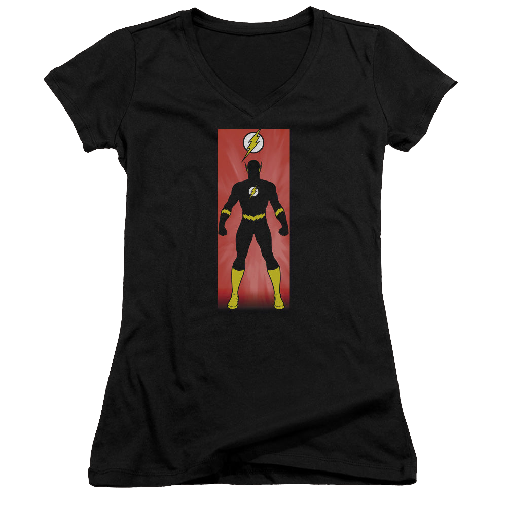 Flash, The Flash Block - Juniors V-Neck T-Shirt Juniors V-Neck T-Shirt The Flash
