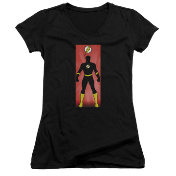 Flash, The Flash Block - Juniors V-Neck T-Shirt Juniors V-Neck T-Shirt The Flash
