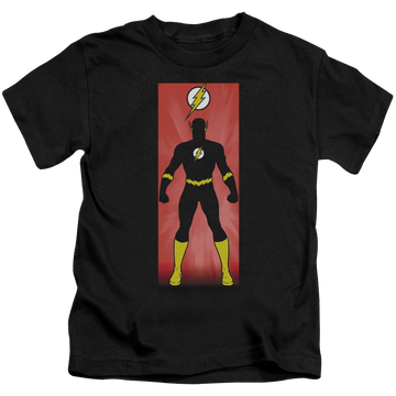 Black kid's t-shirt for ages 4 to 7 with Flash Block graphic