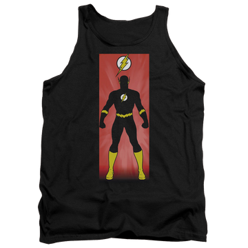 Black men's tank with Flash Block graphic