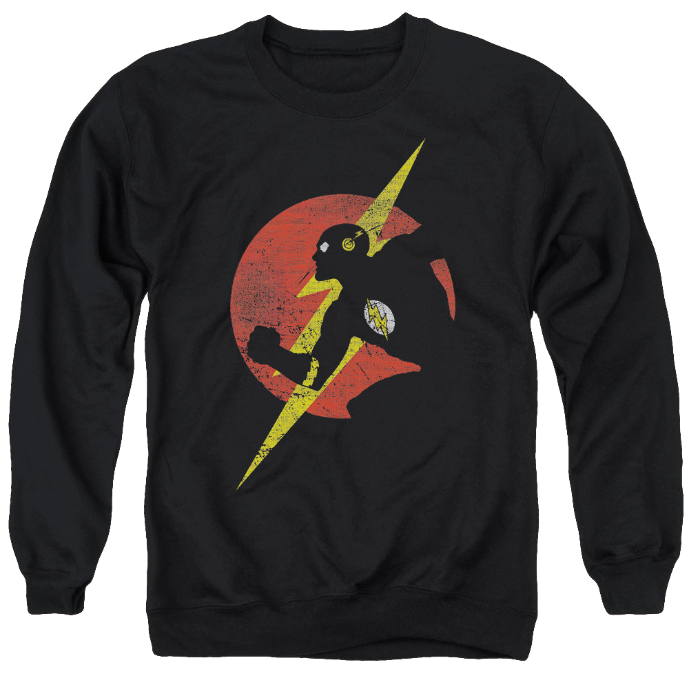 Flash, The Flash Symbol Knockout - Men's Crewneck Sweatshirt Men's Crewneck Sweatshirt The Flash