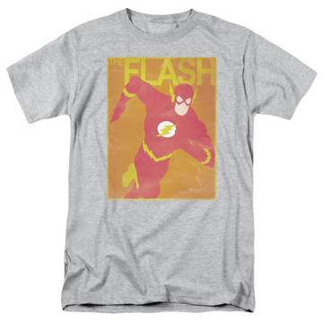 Athletic heather men's regular fit t-shirt with The Flash Simple Flash Poster graphic