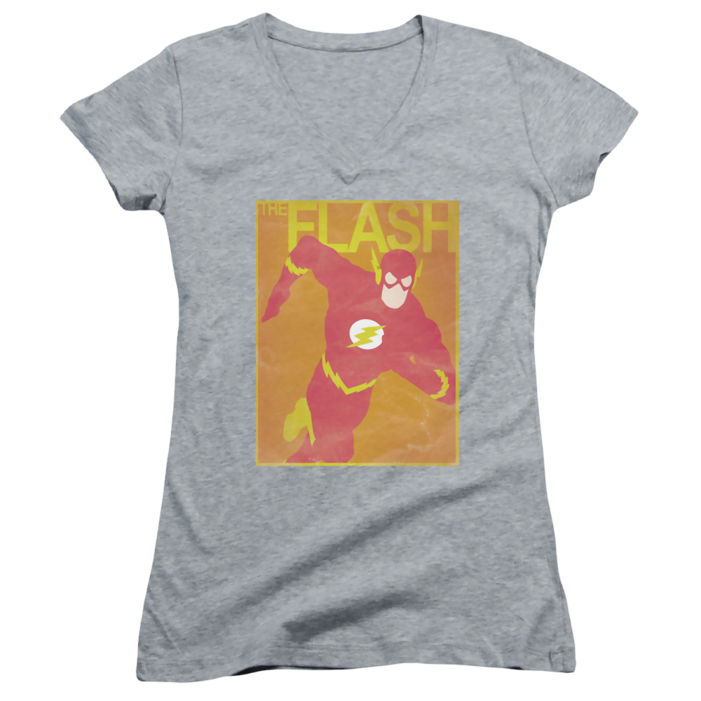 Flash, The Simple Flash Poster - Juniors V-Neck T-Shirt Juniors V-Neck T-Shirt The Flash