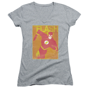 Flash, The Simple Flash Poster - Juniors V-Neck T-Shirt Juniors V-Neck T-Shirt The Flash
