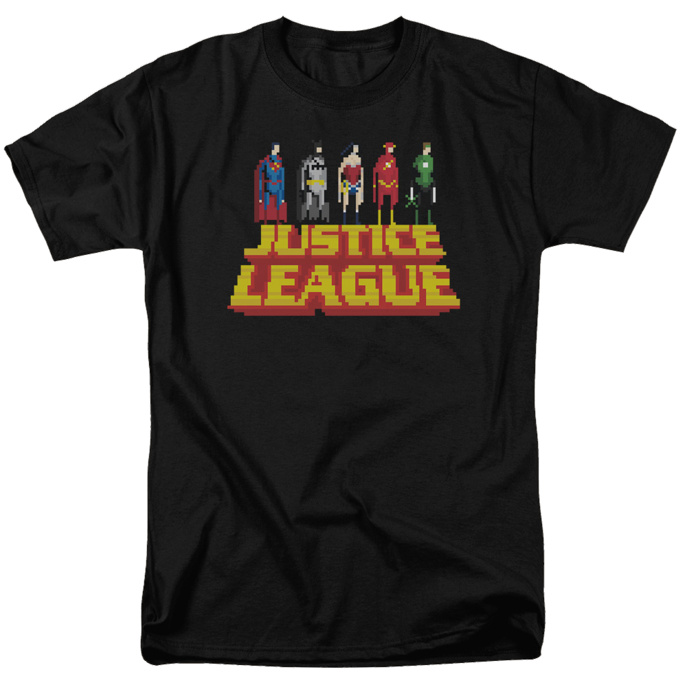 Justice League Standing Above Men's Regular Fit T-Shirt Men's Regular Fit T-Shirt Justice League