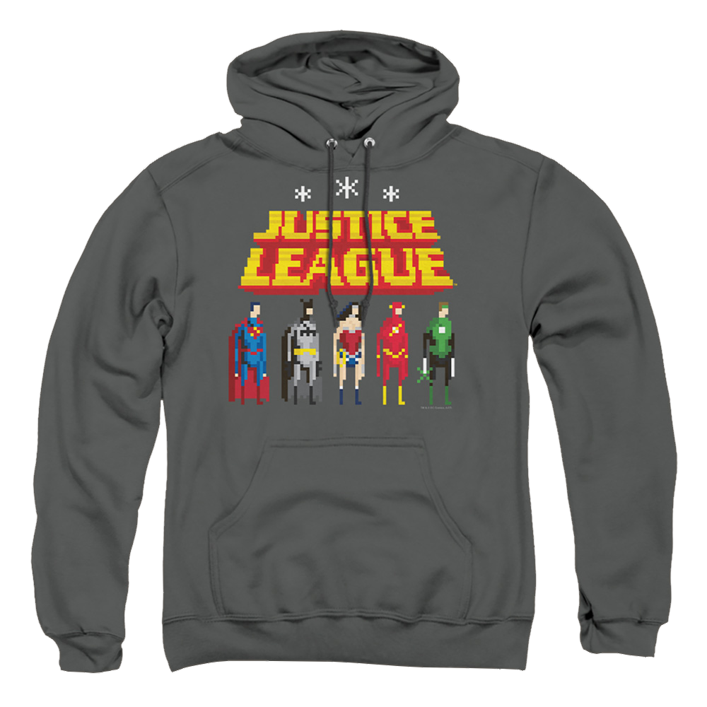 Justice League Standing Below Pullover Hoodie Pullover Hoodie Justice League
