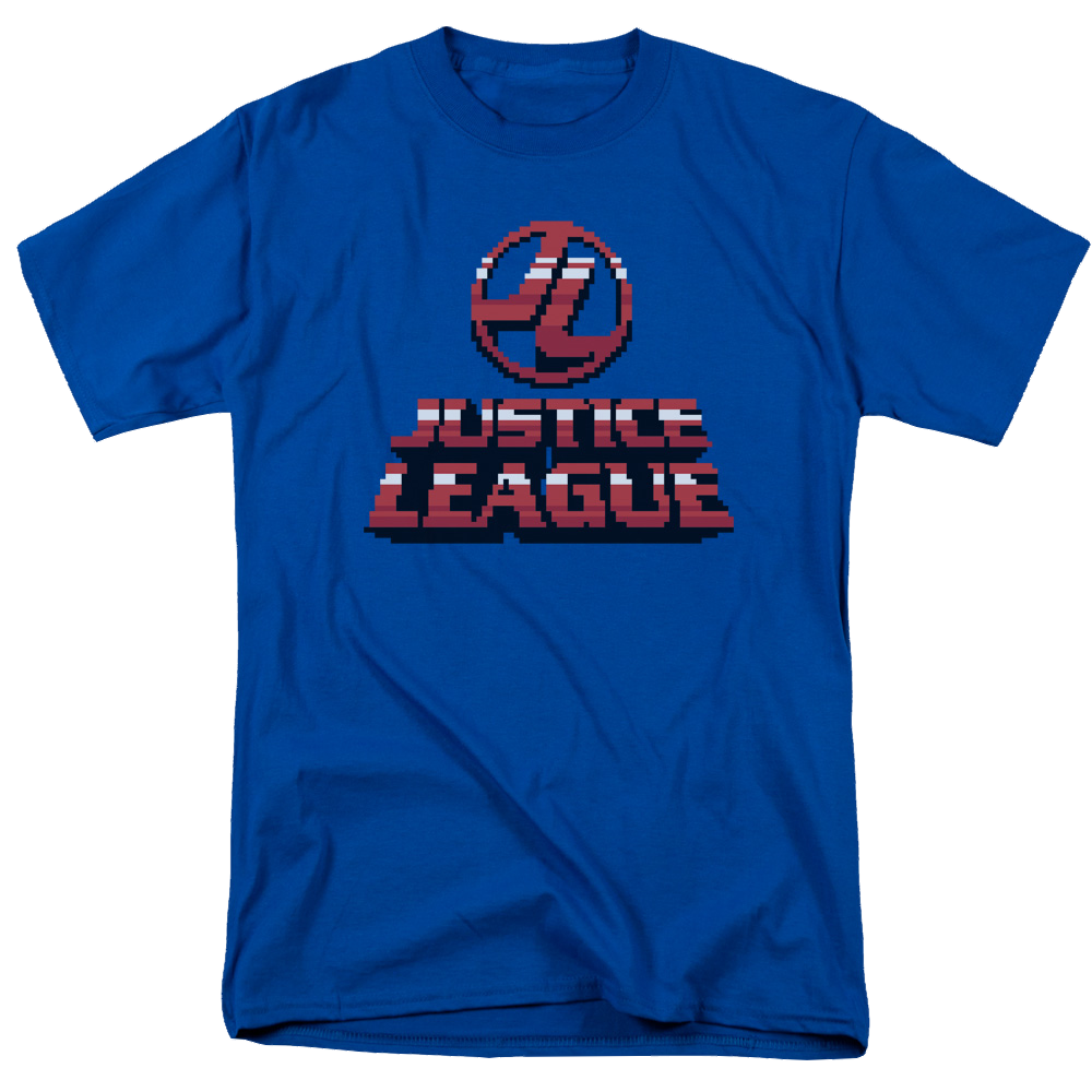 Justice League 8 Bit Jla Men's Regular Fit T-Shirt Men's Regular Fit T-Shirt Justice League