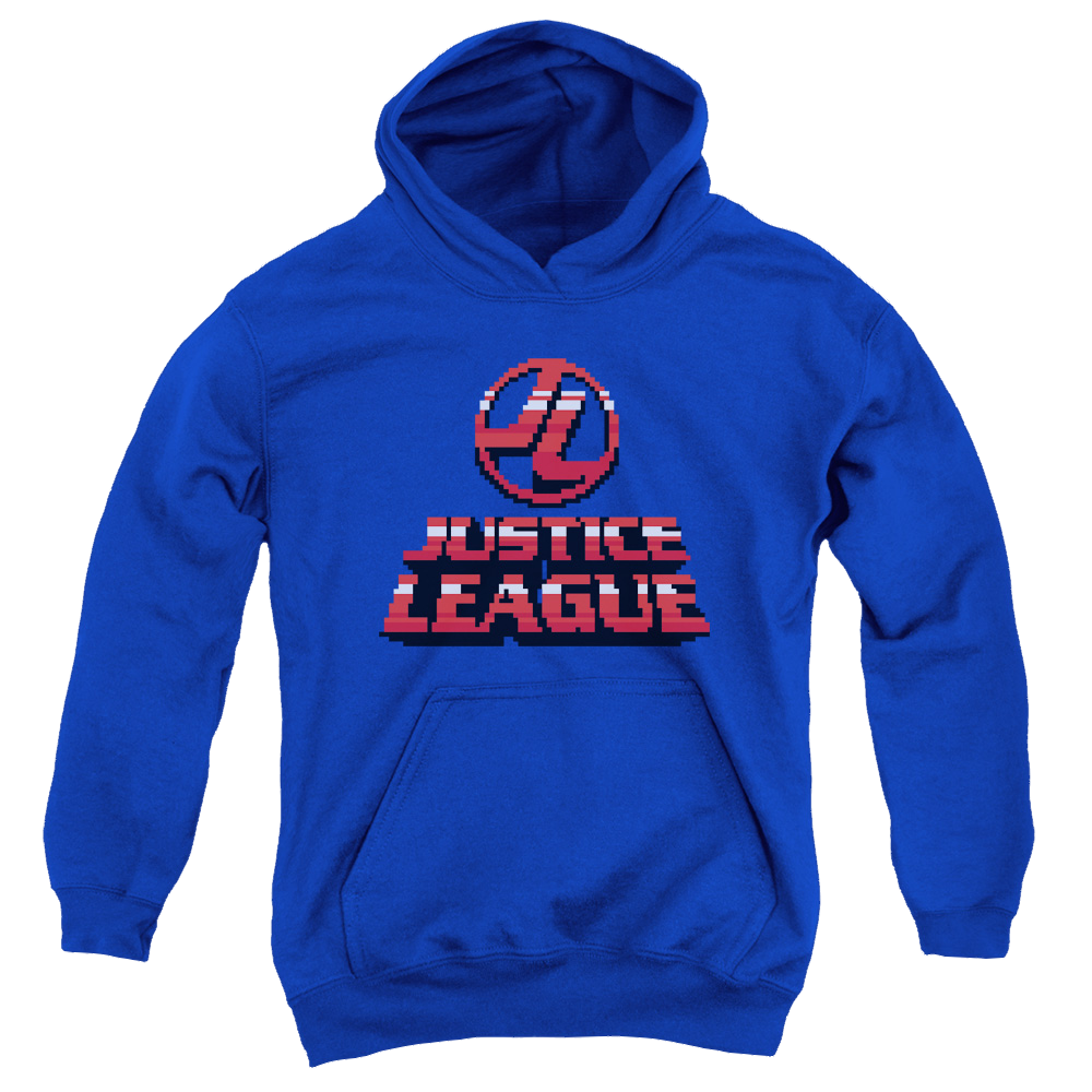 Justice League 8 Bit Jla - Youth Hoodie Youth Hoodie (Ages 8-12) Justice League