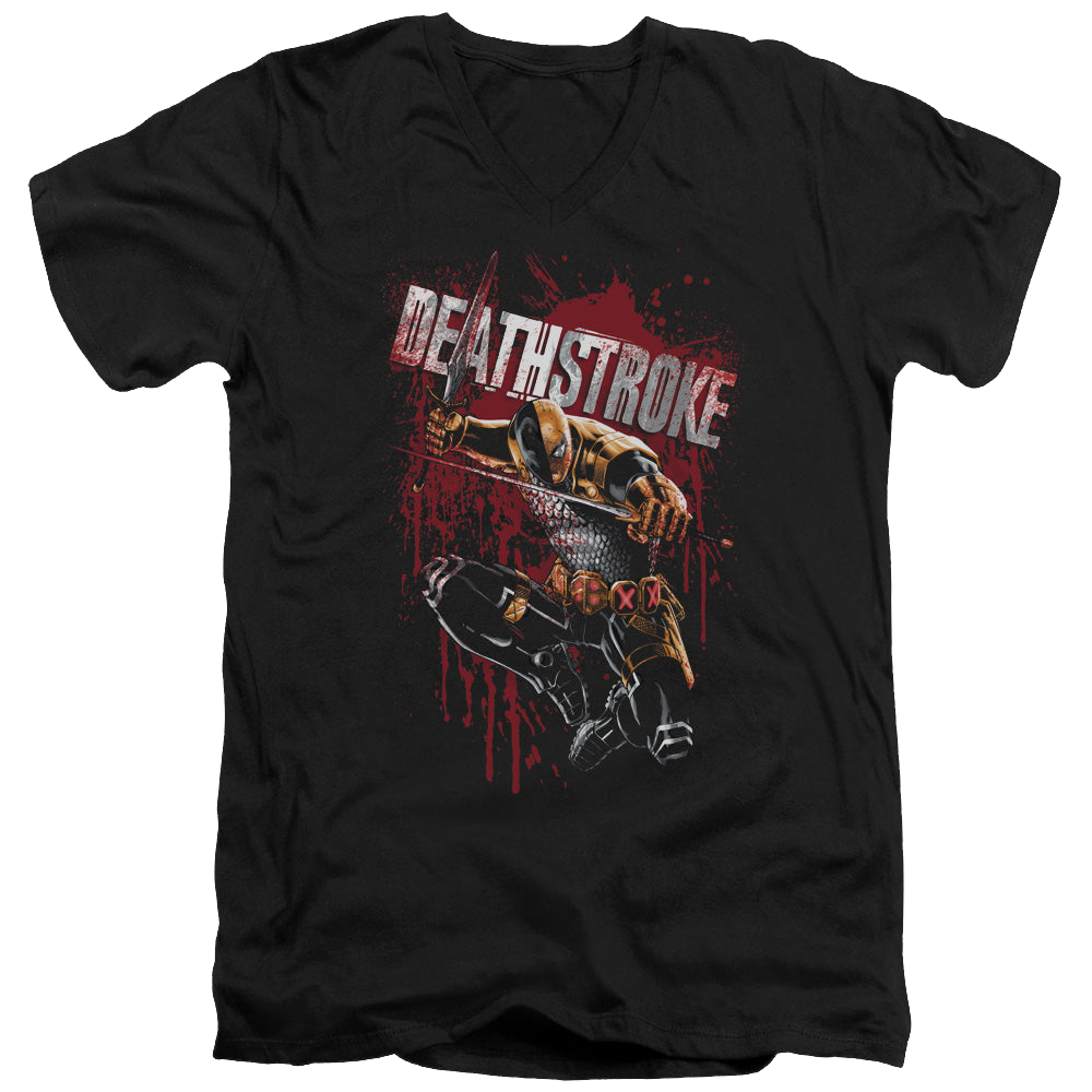 Deathstroke Blood Splattered - Men's V-Neck T-Shirt Men's V-Neck T-Shirt Deathstroke