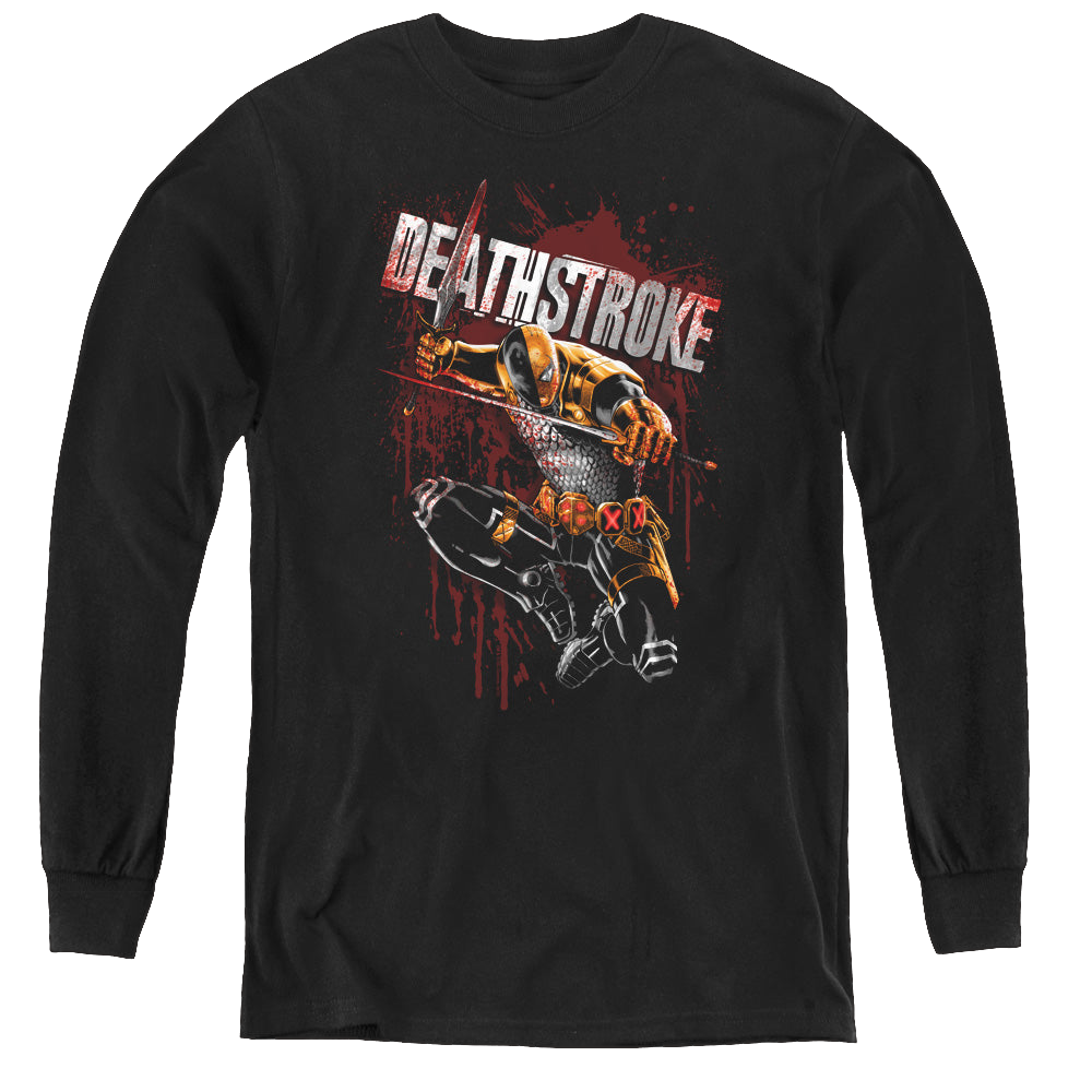 Deathstroke Blood Splattered - Youth Long Sleeve T-Shirt Youth Long Sleeve T-Shirt Deathstroke