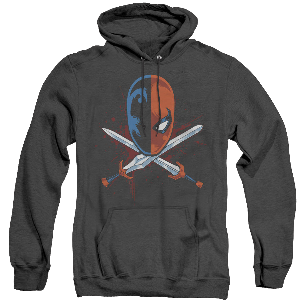 Deathstroke Crossed Swords - Heather Pullover Hoodie Heather Pullover Hoodie Deathstroke