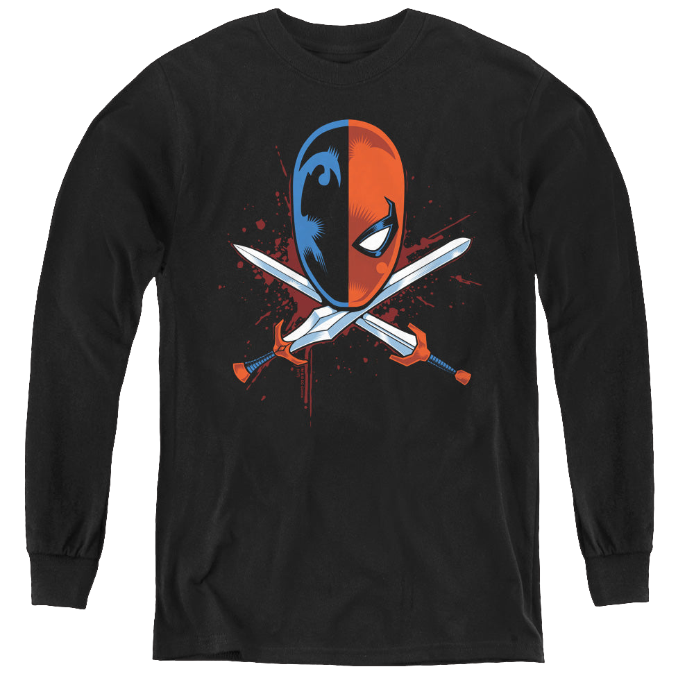 Deathstroke Crossed Swords - Youth Long Sleeve T-Shirt Youth Long Sleeve T-Shirt Deathstroke