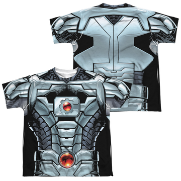 Justice League Cyborg youth all-over print t-shirt for ages 8 to 12