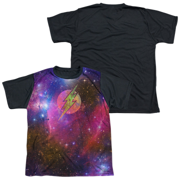 Flash Galaxy youth black back t-shirt for ages 8 to 12
