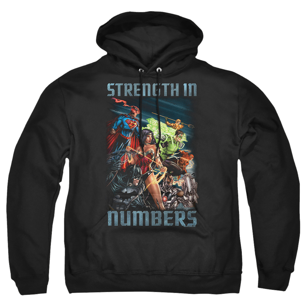 Justice League Strength In Number Pullover Hoodie Pullover Hoodie Justice League