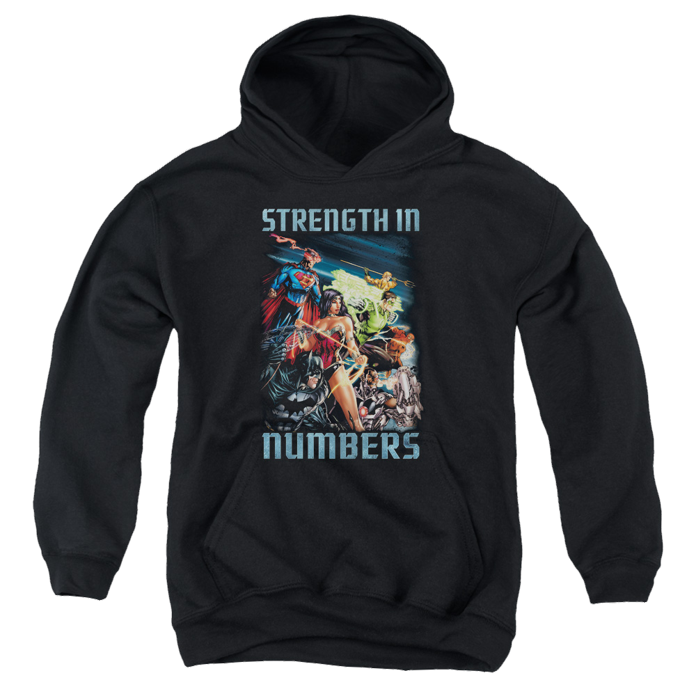 Justice League Strength In Number - Youth Hoodie Youth Hoodie (Ages 8-12) Justice League