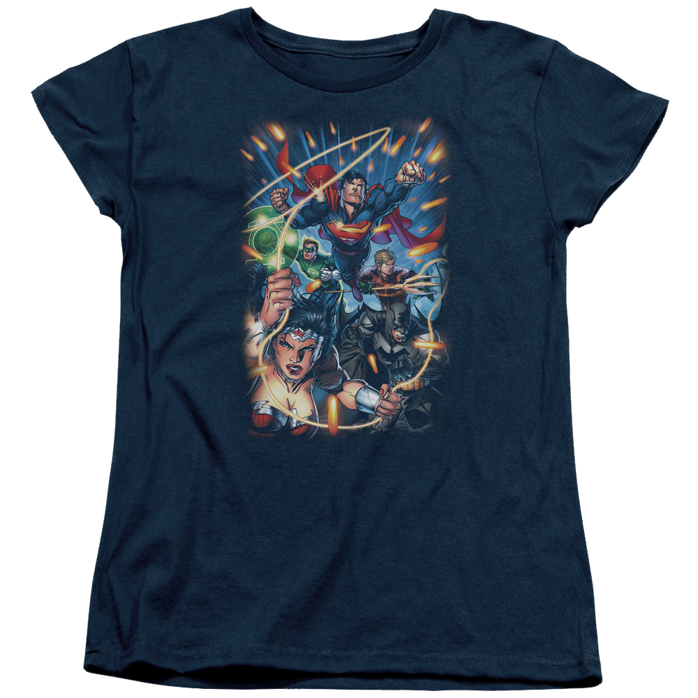 Justice League Under Attack Women's T-Shirt Women's T-Shirt Justice League