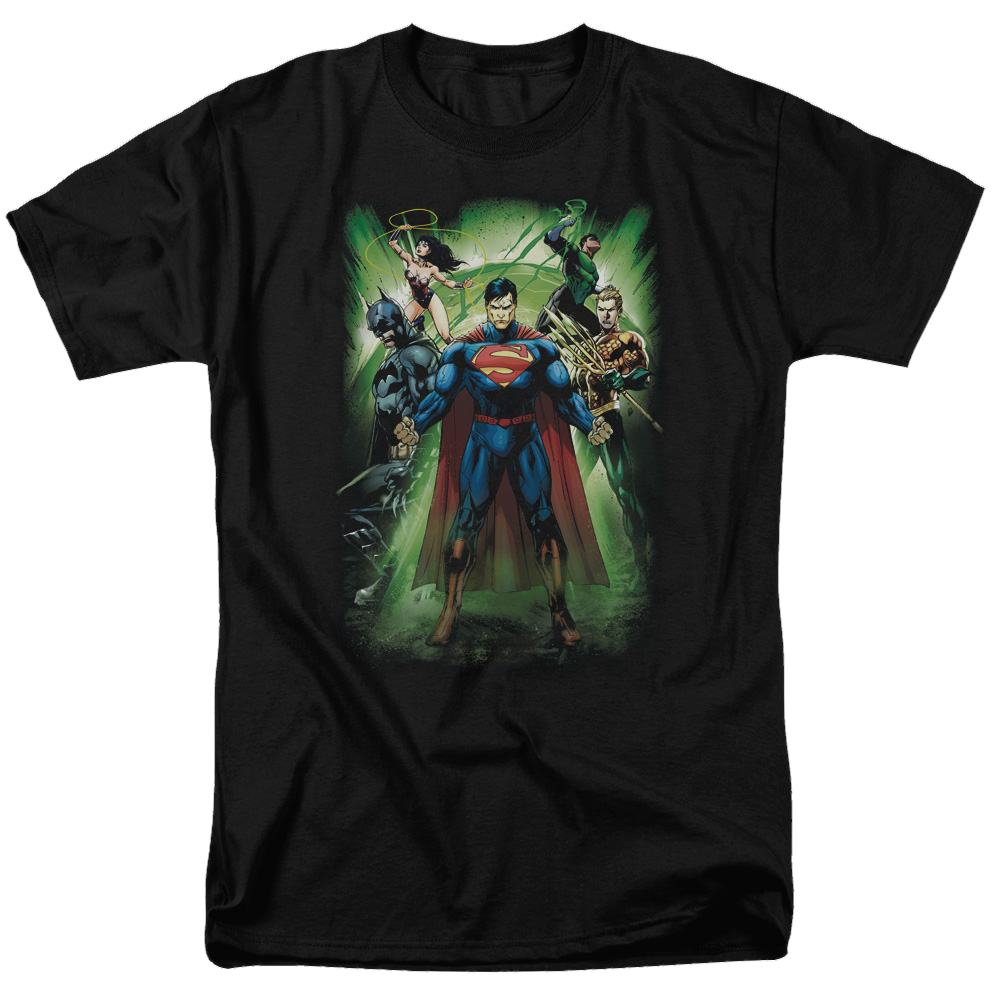 Justice League Power Burst Men's Regular Fit T-Shirt Men's Regular Fit T-Shirt Justice League