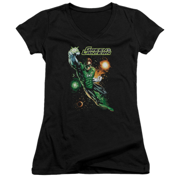 Green Lantern Galactic Guardian - Juniors V-Neck T-Shirt Juniors V-Neck T-Shirt Green Lantern