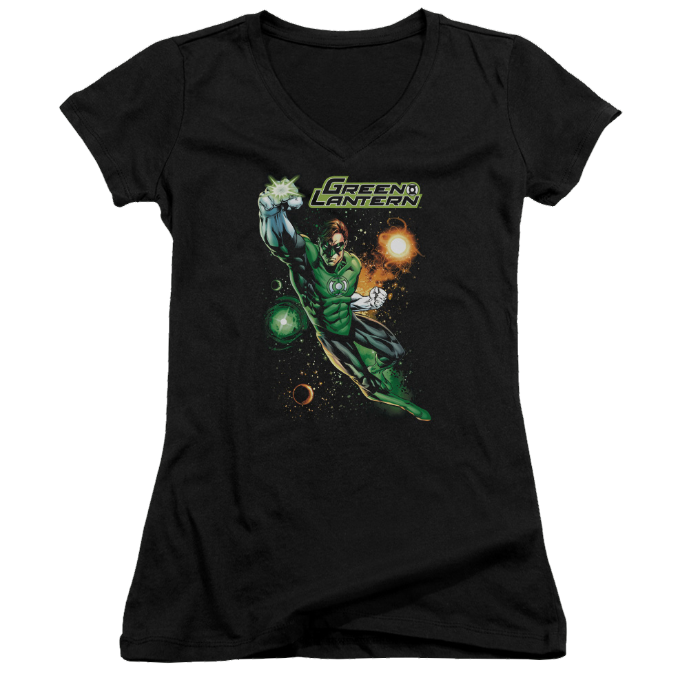 Green Lantern Galactic Guardian - Juniors V-Neck T-Shirt Juniors V-Neck T-Shirt Green Lantern