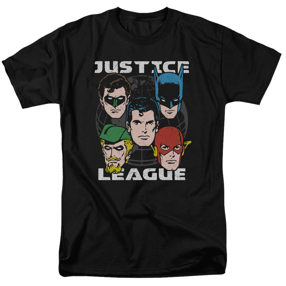 Justice League Head Of States Men's Regular Fit T-Shirt Men's Regular Fit T-Shirt Justice League