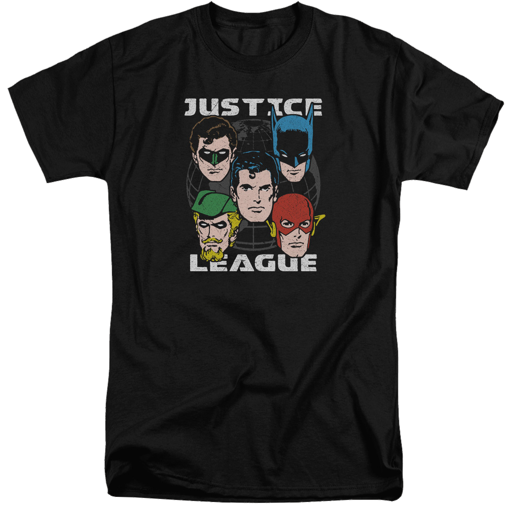 Justice League Head Of States Men's Tall Fit T-Shirt Men's Tall Fit T-Shirt Justice League