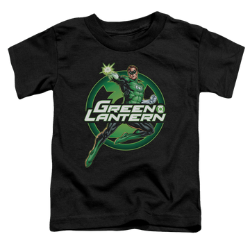 Black toddler t-shirt with Green Lantern Lantern Glow graphic